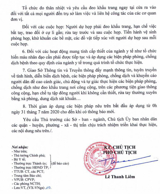 TP.HCM gửi công văn khẩn: Từ 0h sáng 31-7, cấm tụ tập quá 30 người, đóng cửa bar, vũ trường... - Ảnh 2.