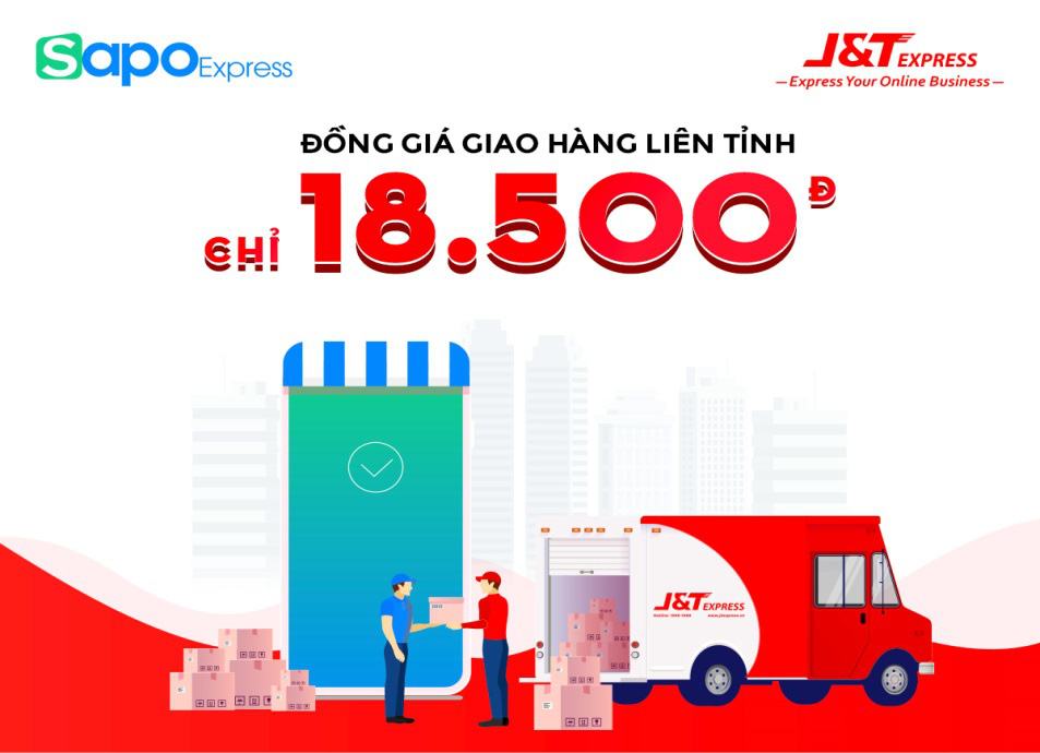 Chuyển phát nhanh J&T Express đồng giá giao hàng liên tỉnh chỉ 18.500đ trên Sapo - Ảnh 1. Chuyển phát nhanh J&T Express đồng giá giao hàng liên tỉnh chỉ 18.500đ trên Sapo - Ảnh 1.