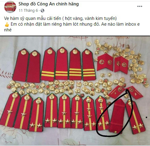 Cảnh phục cấp tá, cấp úy ngành công an mua bán dễ dàng trên mạng với giá rẻ bèo - Ảnh 2. Cảnh phục cấp tá, cấp úy ngành công an mua bán dễ dàng trên mạng với giá rẻ bèo - Ảnh 2.