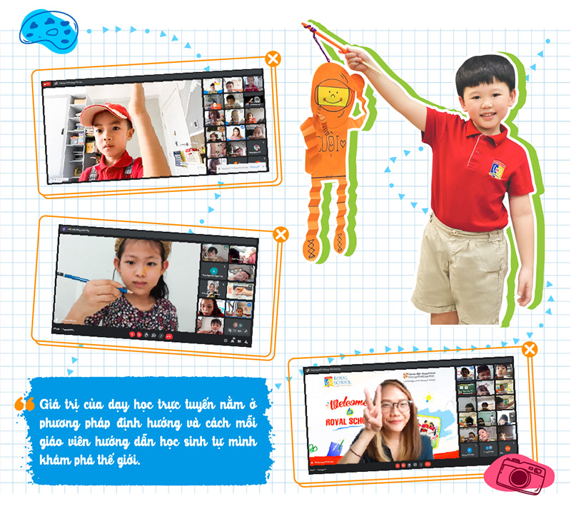 Những lớp học không bục giảng của học sinh tiểu học tại Royal School mùa giãn cách - Ảnh 6.