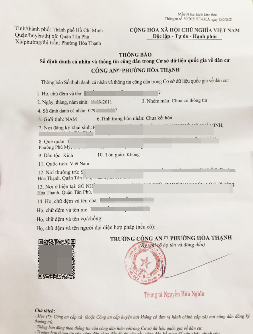 Số định danh cá nhân dùng làm gì, thủ tục cấp thông báo số định danh ra sao? - Ảnh 1. Số định danh cá nhân dùng làm gì, thủ tục cấp thông báo số định danh ra sao? - Ảnh 1.