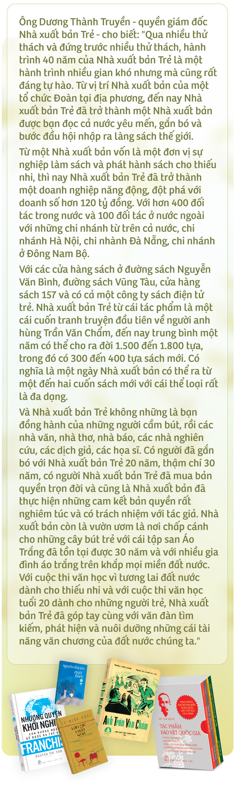 Nhà xuất bản Trẻ: 40 năm hành trình Nuôi dưỡng tâm hồn, Khơi nguồn tri thức - Ảnh 8.
