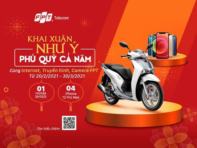Chương trình quay số của FPT Telecom: iPhone 12 Pro Max và Honda SH vẫn đang đợi chủ nhân cuối cùng - Ảnh 1. Chương trình quay số của FPT Telecom: iPhone 12 Pro Max và Honda SH vẫn đang đợi chủ nhân cuối cùng - Ảnh 1.