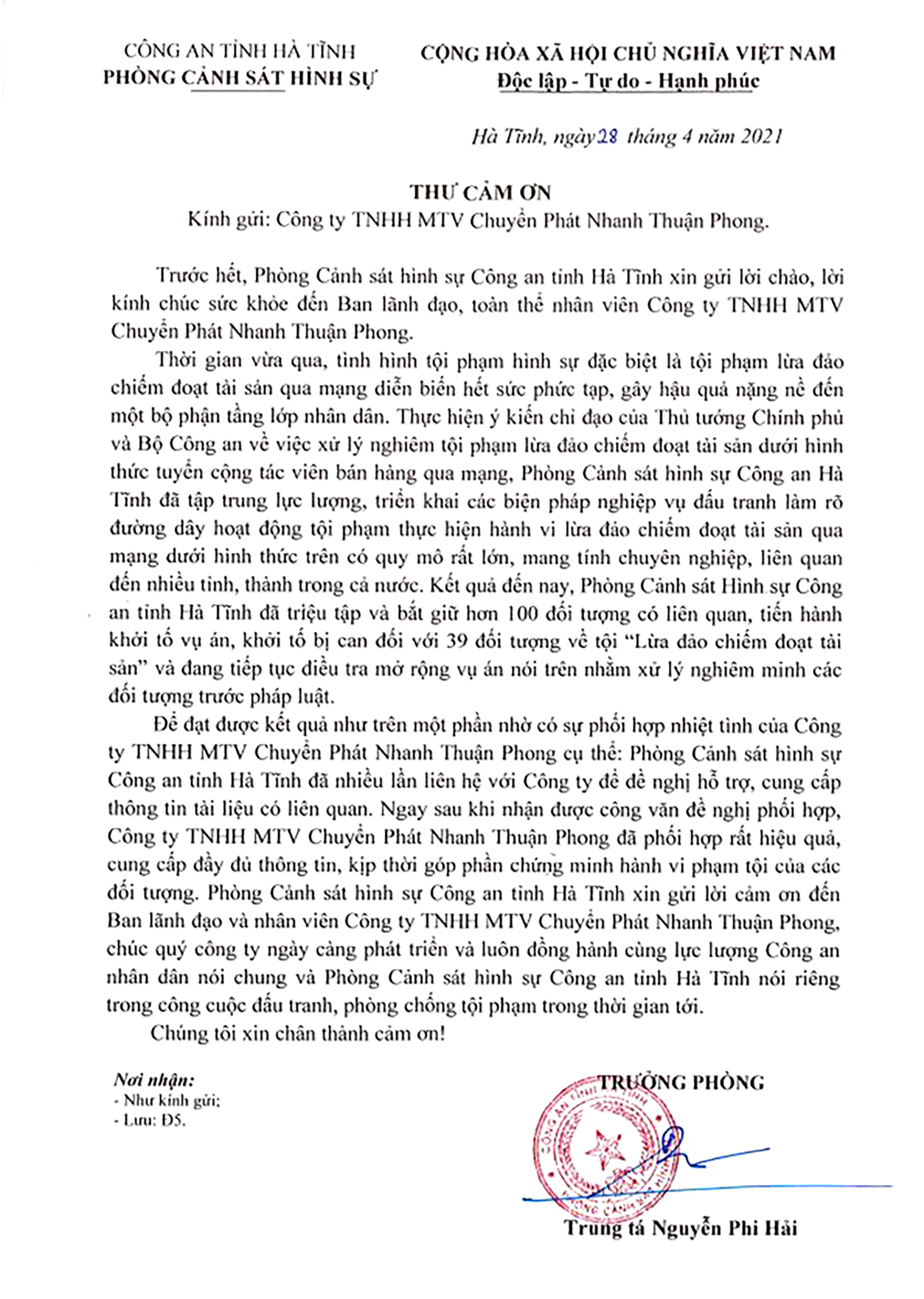 J&T Express góp sức phá đường dây lừa đảo cộng tác viên bán hàng online - Ảnh 1.