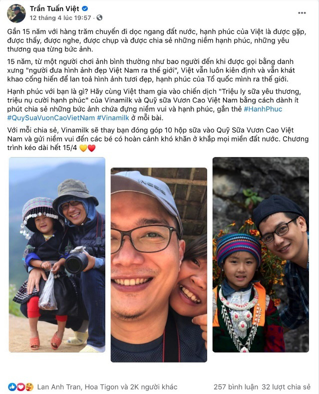 Chiến dịch online của Vinamilk góp thêm 31.000 ly sữa tặng trẻ em khó khăn - Ảnh 2. Chiến dịch online của Vinamilk góp thêm 31.000 ly sữa tặng trẻ em khó khăn - Ảnh 2.