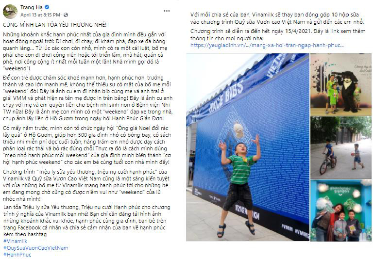 Chiến dịch online của Vinamilk góp thêm 31.000 ly sữa tặng trẻ em khó khăn - Ảnh 3. Chiến dịch online của Vinamilk góp thêm 31.000 ly sữa tặng trẻ em khó khăn - Ảnh 3.