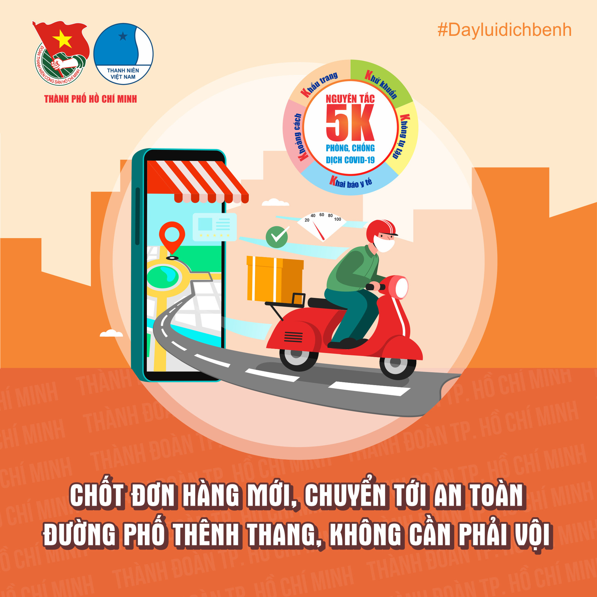 Quy tắc 5K cho tài xế xe ôm, shipper công nghệ để phòng chống dịch - Ảnh 3.