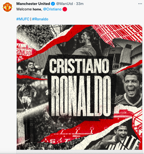 Chính thức: Ronaldo trở lại Manchester United - Ảnh 2. Chính thức: Ronaldo trở lại Manchester United - Ảnh 2.