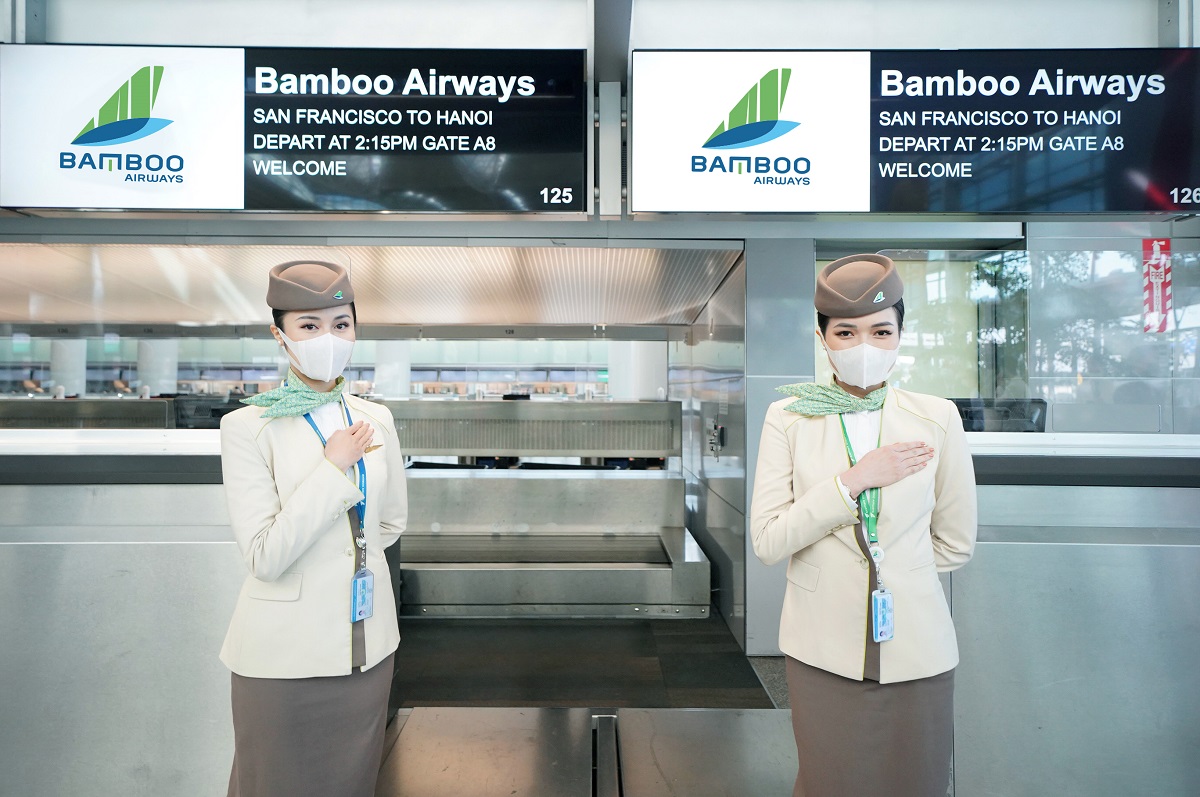 Bamboo Airways đón chuyến bay thẳng không dừng Việt - Mỹ đầu tiên tại sân bay San Francisco - Ảnh 5. Bamboo Airways đón chuyến bay thẳng không dừng Việt - Mỹ đầu tiên tại sân bay San Francisco - Ảnh 5.