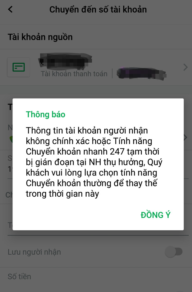 Chuyển tiền Internet banking vẫn tắc nghẽn nhiều giờ liên lục - Ảnh 1. Chuyển tiền Internet banking vẫn tắc nghẽn nhiều giờ liên lục - Ảnh 1.