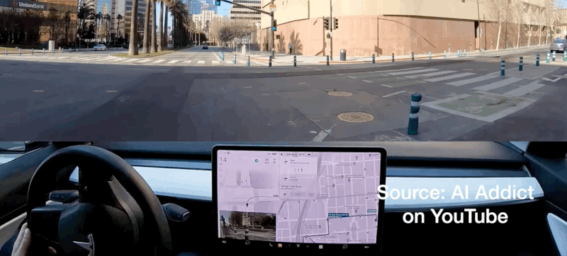 Để chế độ tự lái, xe Tesla vượt đèn đỏ, đâm vào cột phân làn đường - Ảnh 1.