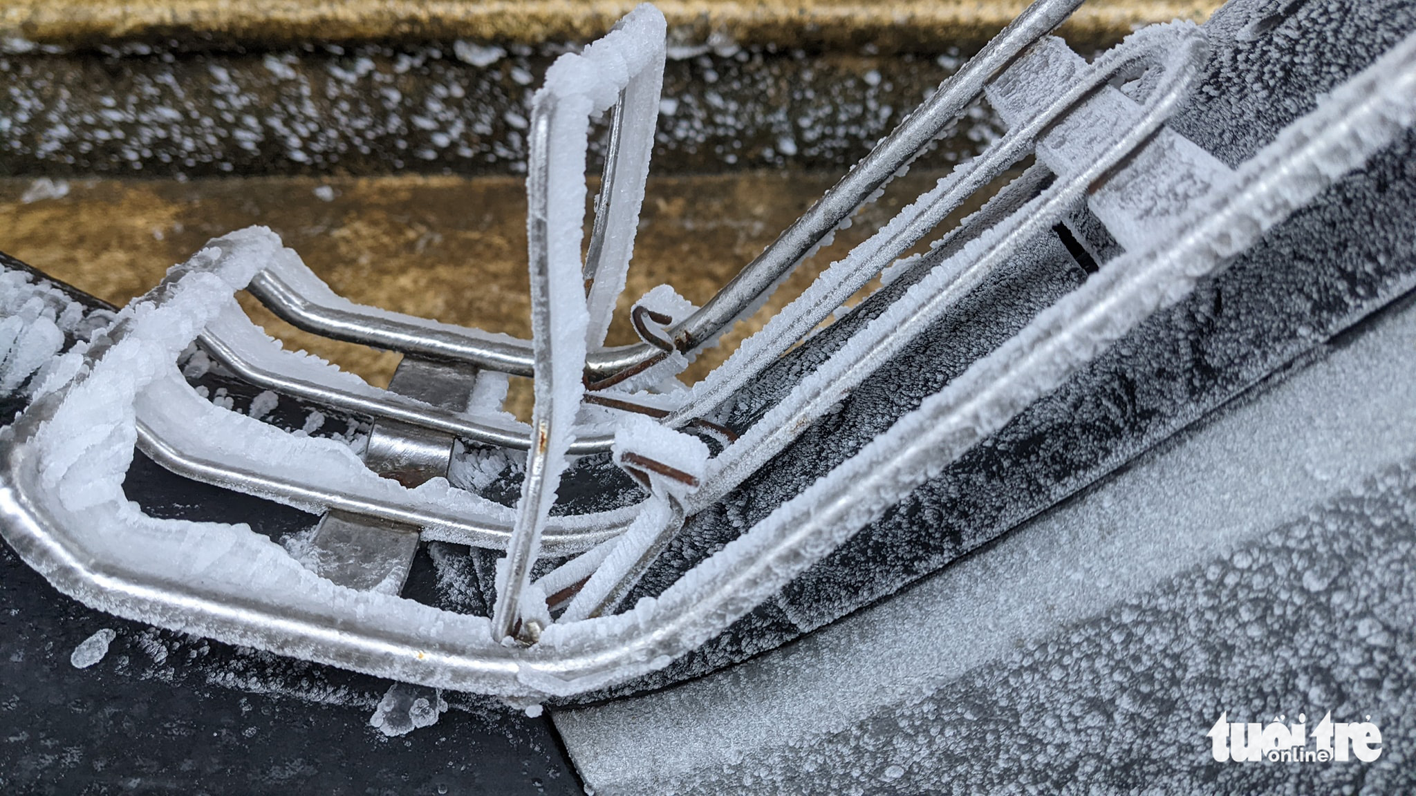 Đỉnh Phja Oắc, Mẫu Sơn xuống dưới 0 độ C, băng giá bao phủ trắng - Ảnh 7. Đỉnh Phja Oắc, Mẫu Sơn xuống dưới 0 độ C, băng giá bao phủ trắng - Ảnh 7.