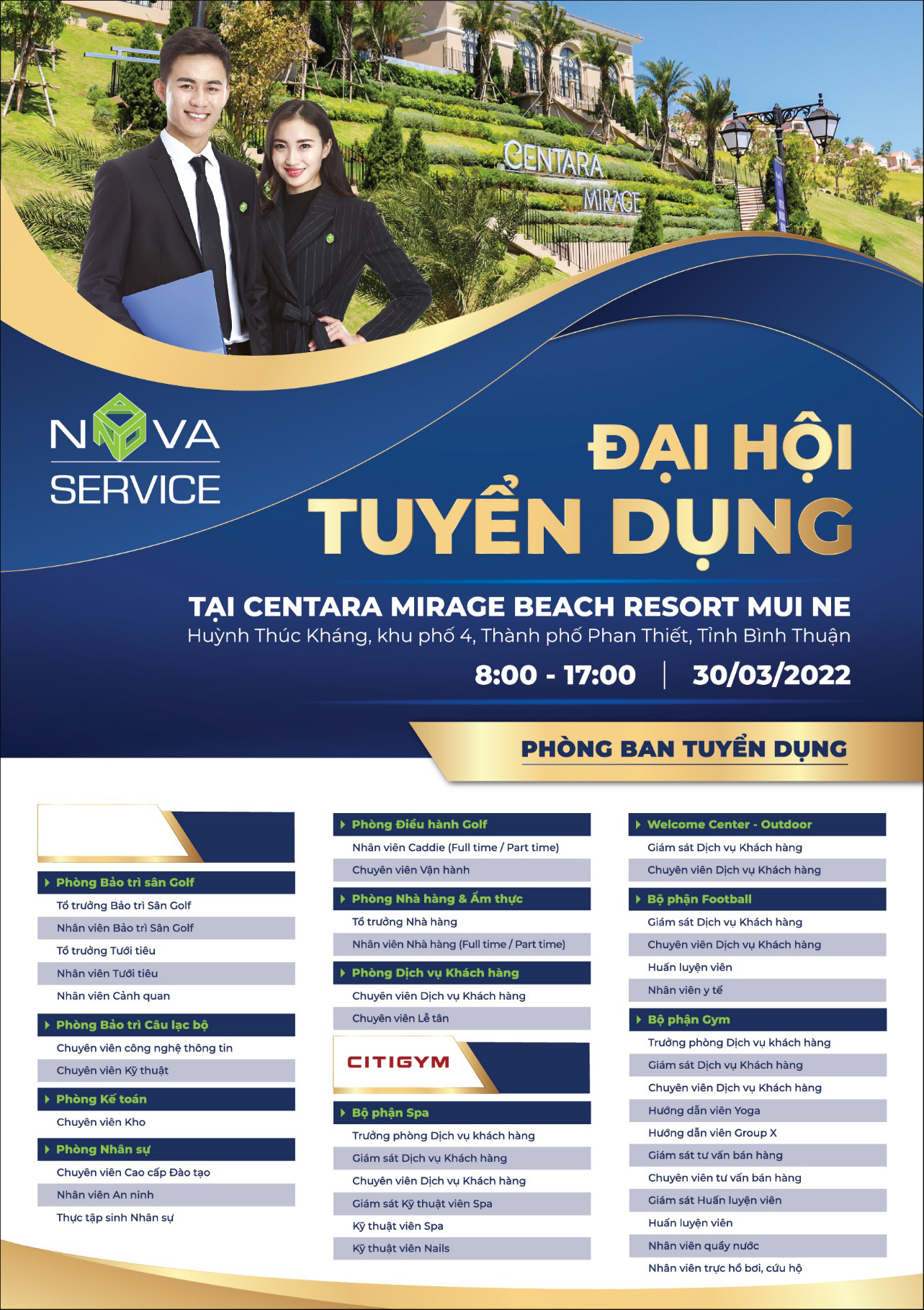 Nova Service tổ chức Đại hội tuyển dụng tại Centara Mirage Beach Resort Mui Ne - Ảnh 1. Nova Service tổ chức Đại hội tuyển dụng tại Centara Mirage Beach Resort Mui Ne - Ảnh 1.