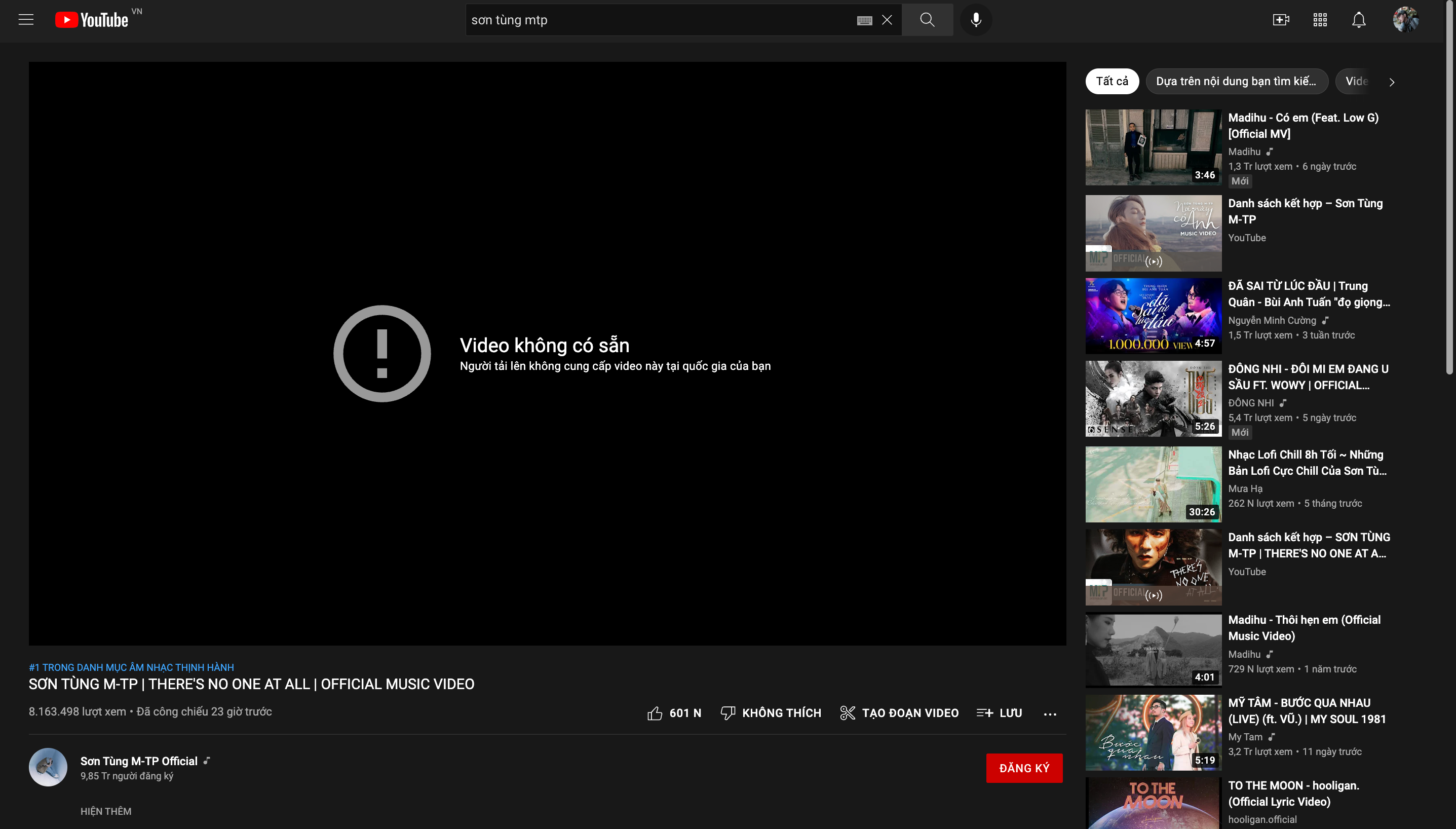 Sơn Tùng M-TP xin lỗi, MV There’s no one at all chỉ ngưng phát hành tại Việt Nam - Ảnh 1. Sơn Tùng M-TP xin lỗi, MV There’s no one at all chỉ ngưng phát hành tại Việt Nam - Ảnh 1.