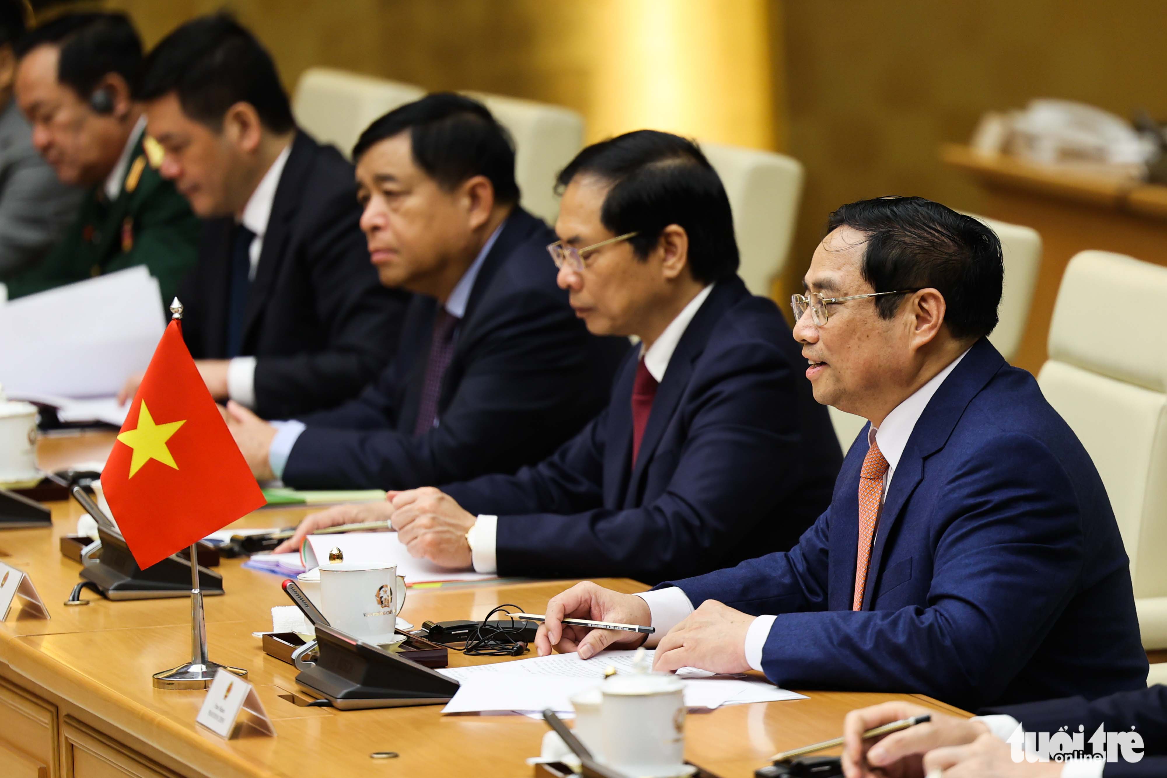 Thủ tướng Phạm Minh Chính chủ trì lễ đón Thủ tướng Nhật Bản - Ảnh 7. Thủ tướng Phạm Minh Chính chủ trì lễ đón Thủ tướng Nhật Bản - Ảnh 7.