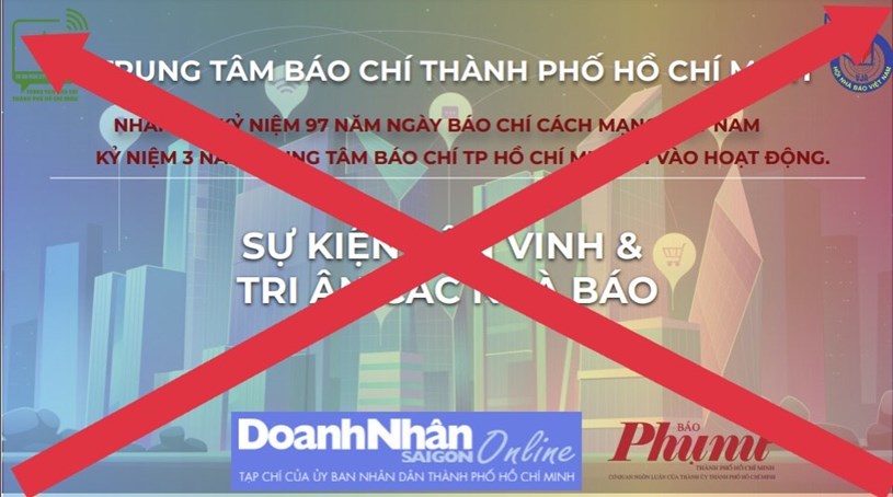 Giả mạo Trung tâm Báo chí TP.HCM kêu gọi tài trợ tri ân nhà báo - Ảnh 1. Giả mạo Trung tâm Báo chí TP.HCM kêu gọi tài trợ tri ân nhà báo - Ảnh 1.