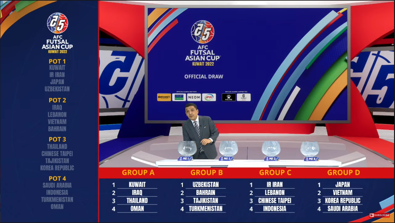 Futsal Việt Nam gặp Nhật Bản tại vòng bảng Asian Cup 2022 - Ảnh 1.