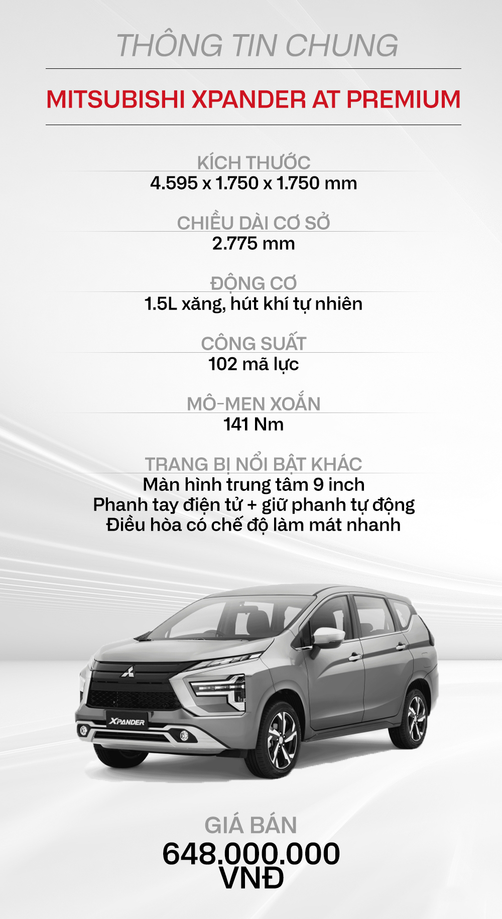 Mitsubishi Xpander 2022 ra mắt Việt Nam: Phanh tay điện tử, điều hòa cơ, hộp số 4AT - Ảnh 4. Mitsubishi Xpander 2022 ra mắt Việt Nam: Phanh tay điện tử, điều hòa cơ, hộp số 4AT - Ảnh 4.