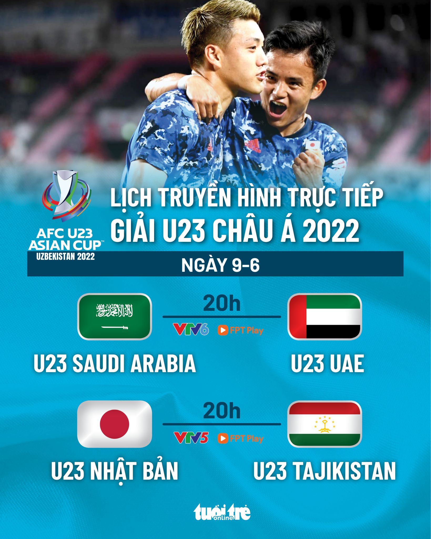 Lịch trực tiếp Giải U23 châu Á 2022: Xác định đối thủ ở tứ kết của Việt Nam - Ảnh 1. Lịch trực tiếp Giải U23 châu Á 2022: Xác định đối thủ ở tứ kết của Việt Nam - Ảnh 1.