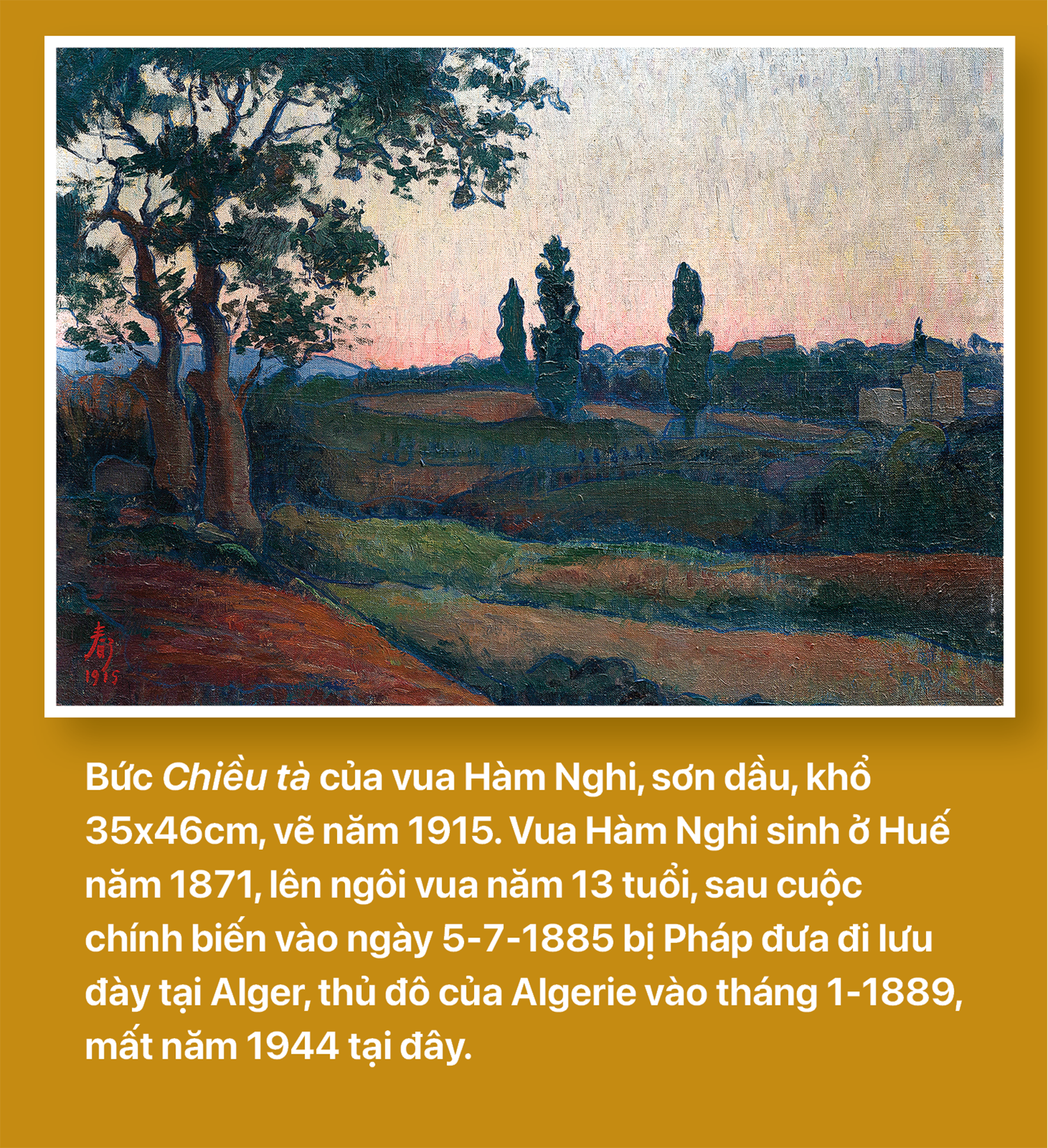 Phỏng vấn người sở hữu bức tranh Chiều tà của vua Hàm Nghi - Ảnh 4.