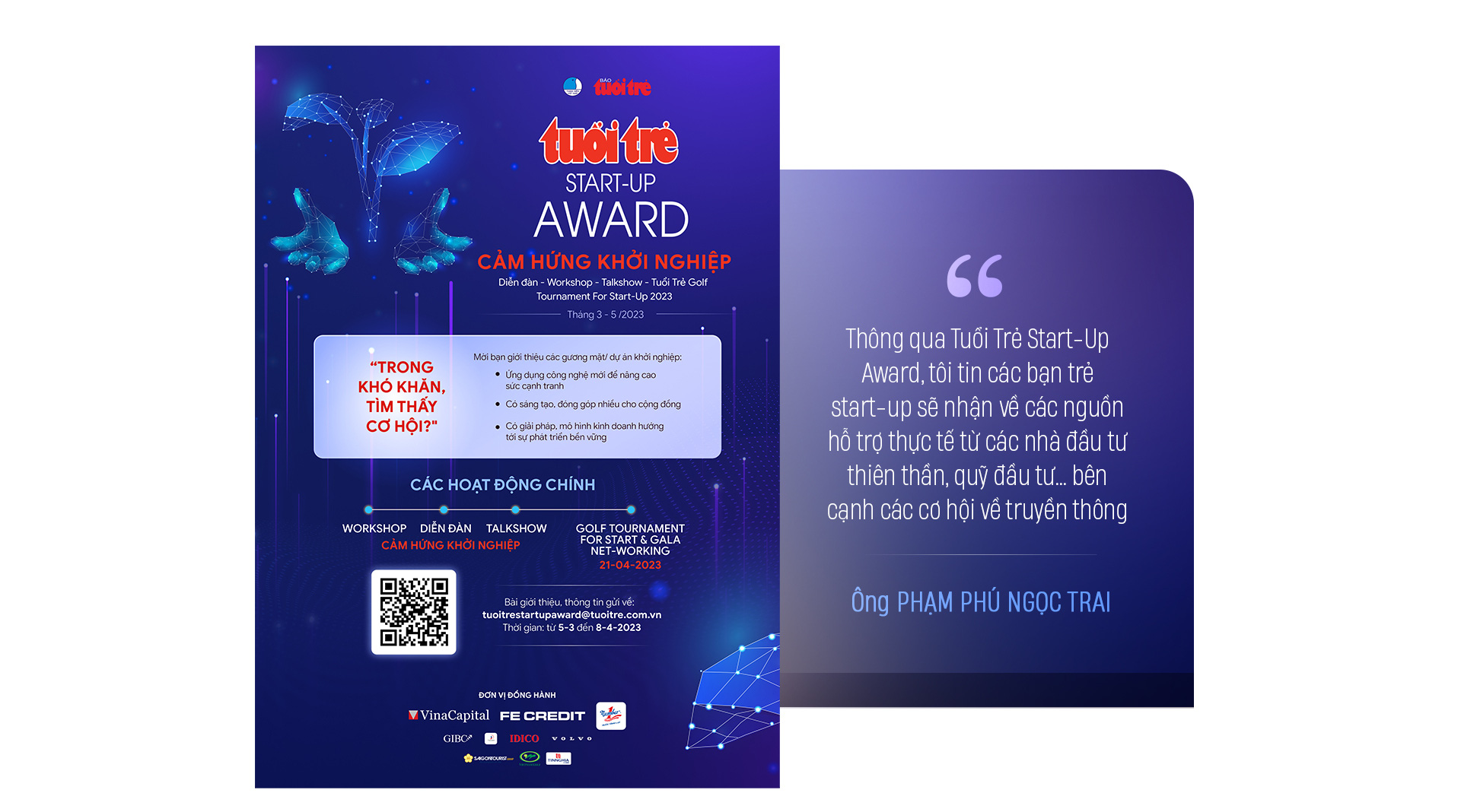 Ông Phạm Phú Ngọc Trai: Tôi đồng hành cùng Tuổi Trẻ Start-Up Award vì sự uy tín và tử tế - Ảnh 9.