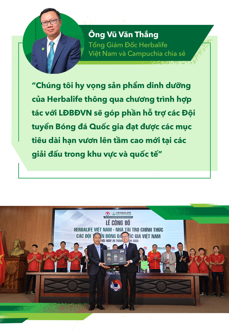 Herbalife - Dinh dưỡng lành mạnh tiếp sức các đội tuyển bóng đá Việt Nam - Ảnh 3.