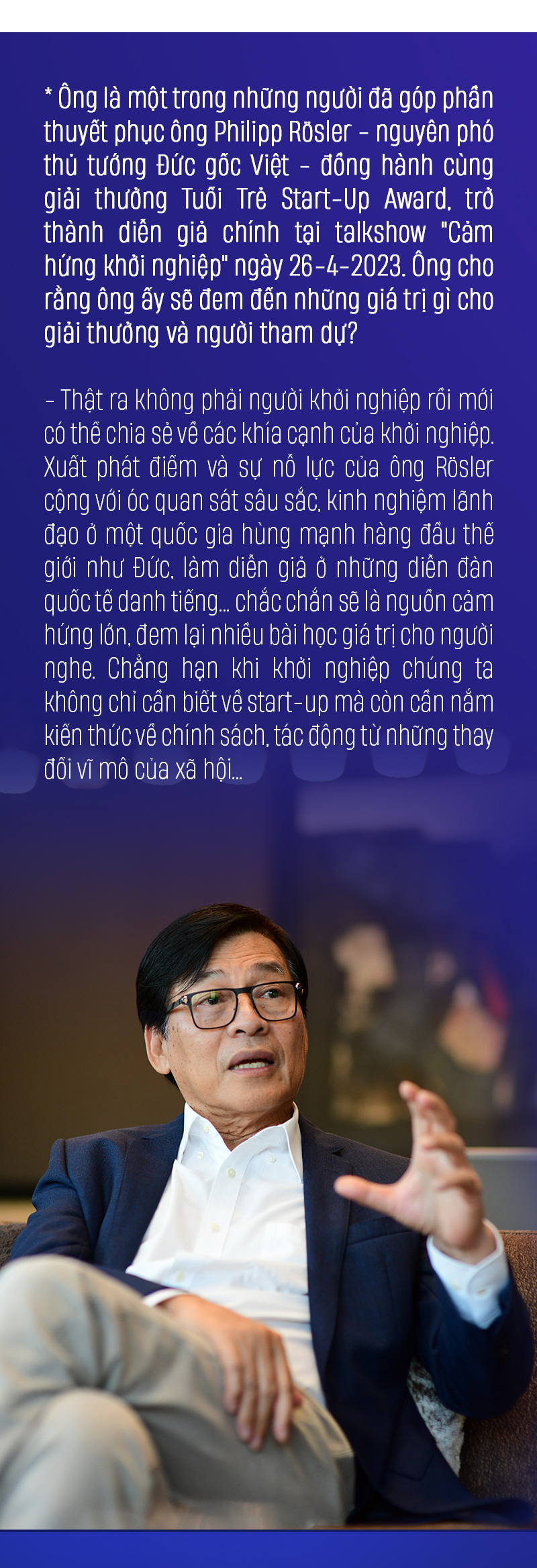 Ông Phạm Phú Ngọc Trai: Tôi đồng hành cùng Tuổi Trẻ Start-Up Award vì sự uy tín và tử tế - Ảnh 10.
