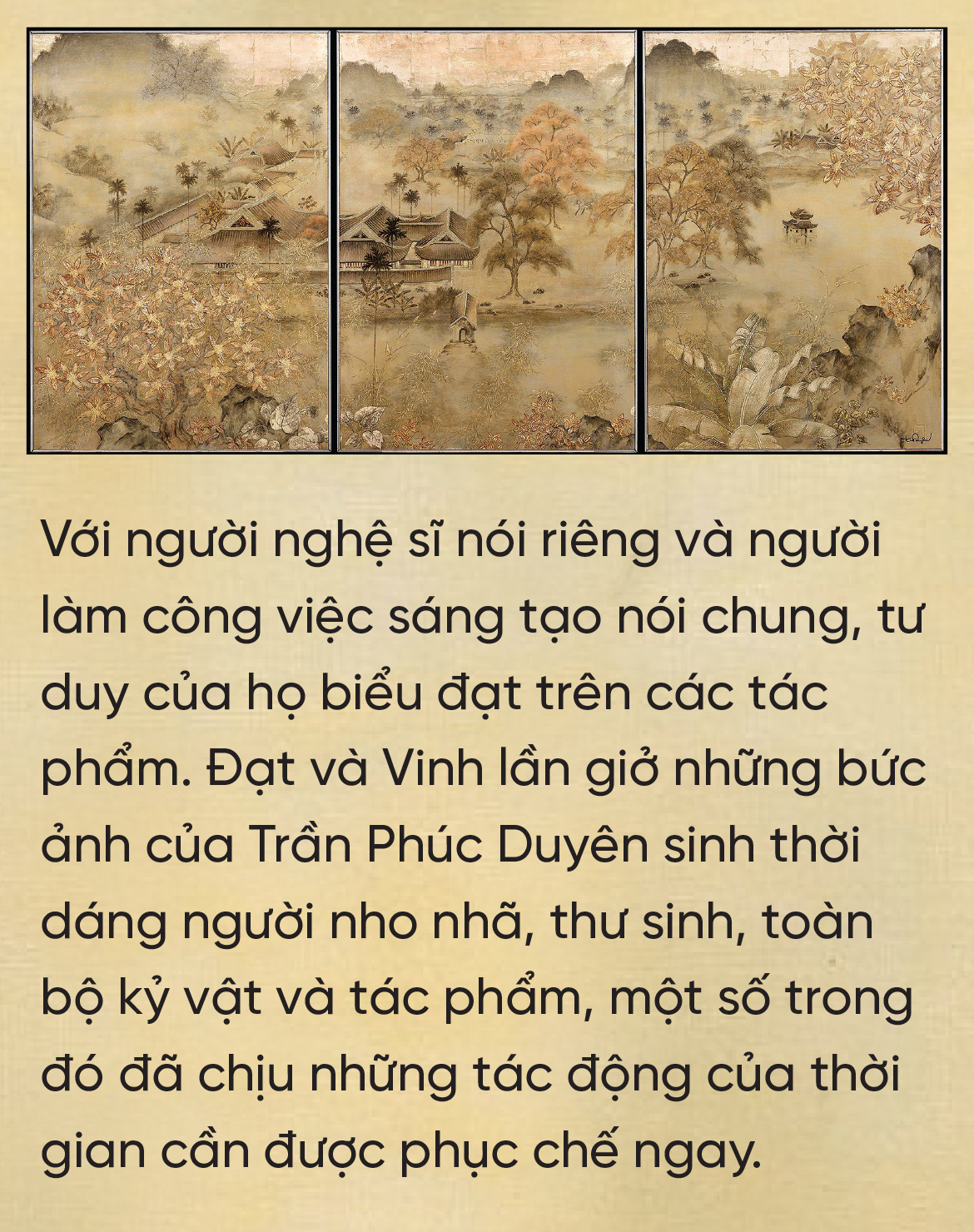 Bộ sưu tập tranh sơn mài của Trần Phúc Duyên lần đầu hồi hương:  Chữ Duyên kỳ diệu - Ảnh 7.