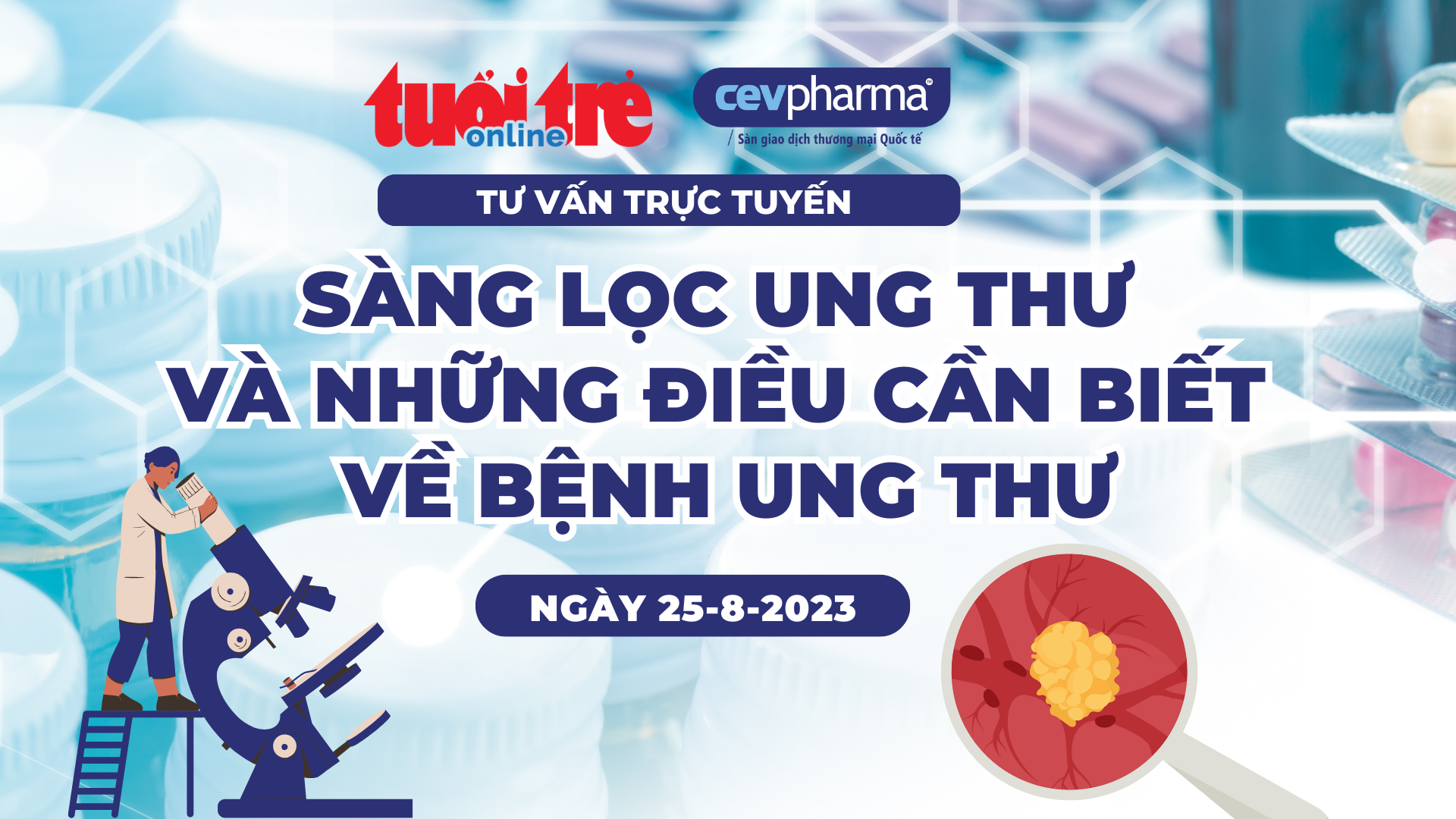 Tư vấn trực tuyến: Loại ung thư nào có thể sàng lọc, phát hiện sớm, hiệu quả chữa tri cao? - Ảnh 1. Loại ung thư nào có thể sàng lọc, phát hiện sớm, hiệu quả chữa trị cao? - Đồ họa: NGỌC THÀNH