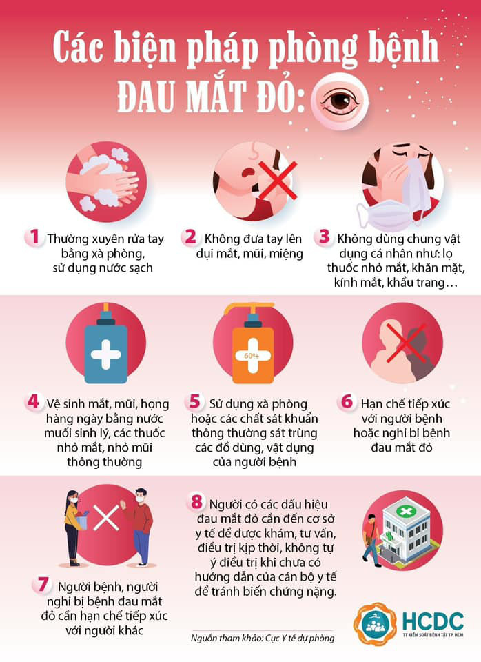 90% trường học tại TP Đồng Xoài có ca bệnh đau mắt đỏ - Ảnh 1. Các biện pháp phòng bệnh đau mắt đỏ đang được các trường học ở thành phố Đồng Xoài, Bình Phước tuyên truyền trên Facebook của đơn vị - Ảnh: Facebook Trường THCS Tân Phú