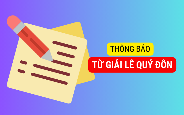 Thông báo từ Giải Lê Quý Đôn - Ảnh 1.
