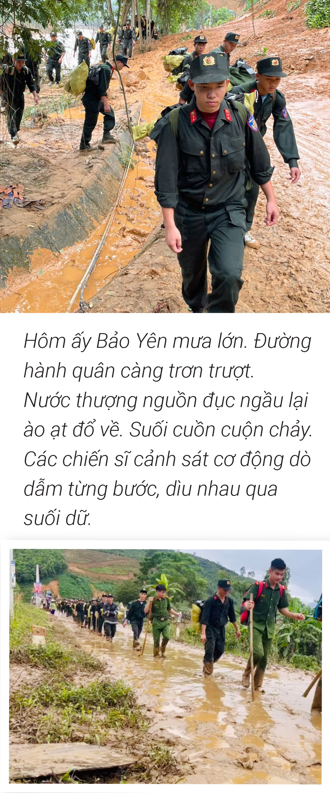 Cõng nhu yếu phẩm tiếp tế đồng bào vùng sạt lở - Ảnh 8.