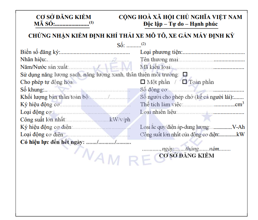 xe máy không chính chủ có đi kiểm định khí thải được không và cần giấy tờ gì để làm thủ tục