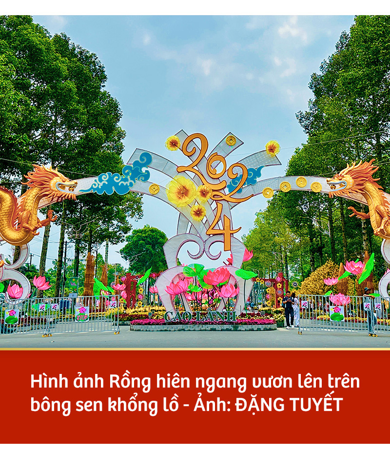 Đường hoa xuân Cao Lãnh: ‘Đồng Tháp Sen Hồng, Bứt phá tiên phong’ - Ảnh 6.