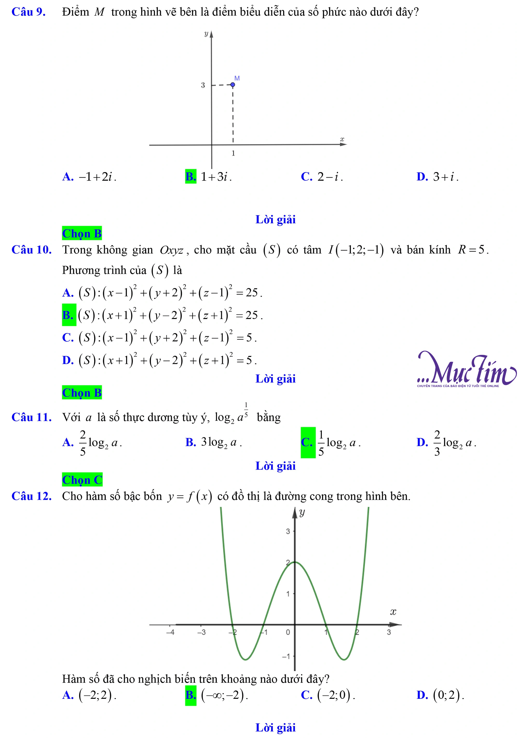 Đáp án, lời giải chi tiết đề thi thử môn toán ngày 5-5- Ảnh 4.