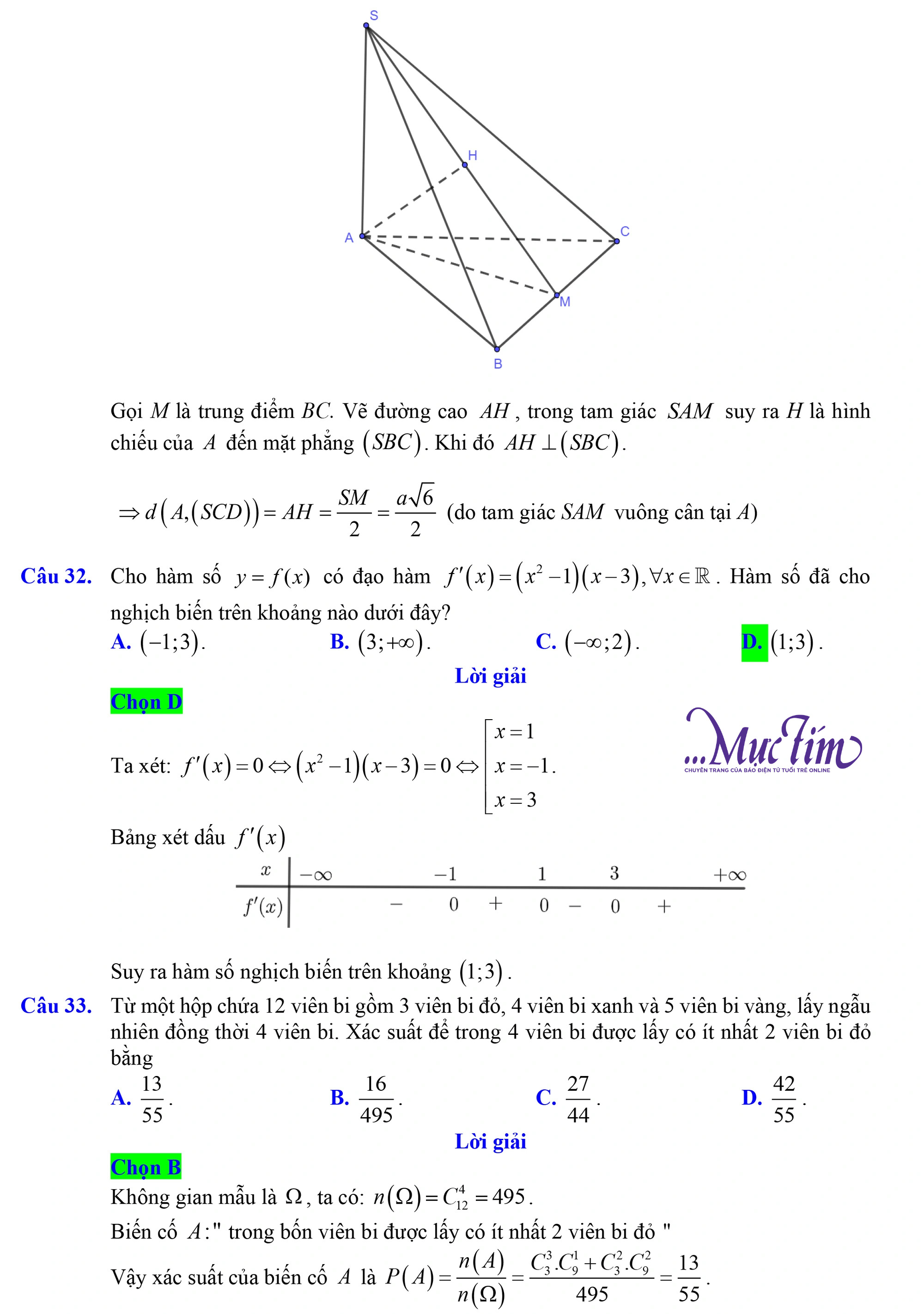 Đáp án, lời giải chi tiết đề thi thử môn toán ngày 5-5- Ảnh 9.