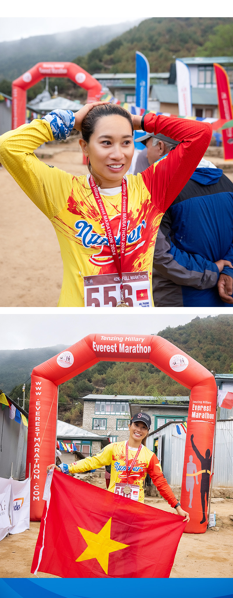 Hành trình chinh phục cột mốc mới tại Everest Marathon của Bông hồng thép sa mạc Thanh Vũ - Ảnh 2.