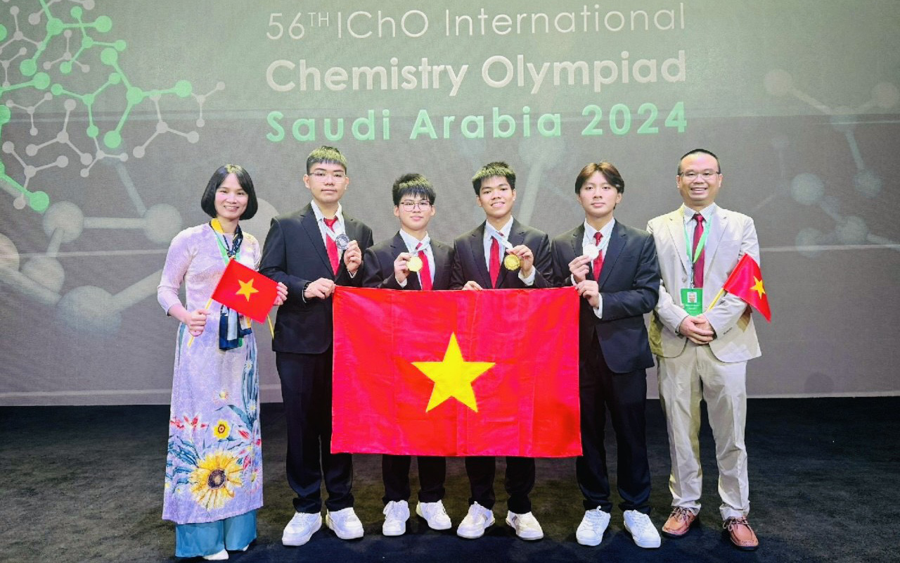 4 học sinh giành huy chương Olympic Hóa học quốc tế, Việt Nam xếp thứ 2/89 đoàn