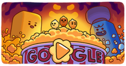 Hôm nay phải chơi ngay game bắp rang bơ trên trang chủ Google- Ảnh 1.