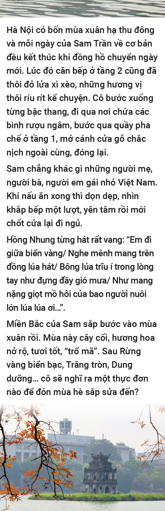 Sam Trần đi trong rừng vàng biển bạc - Ảnh 9.