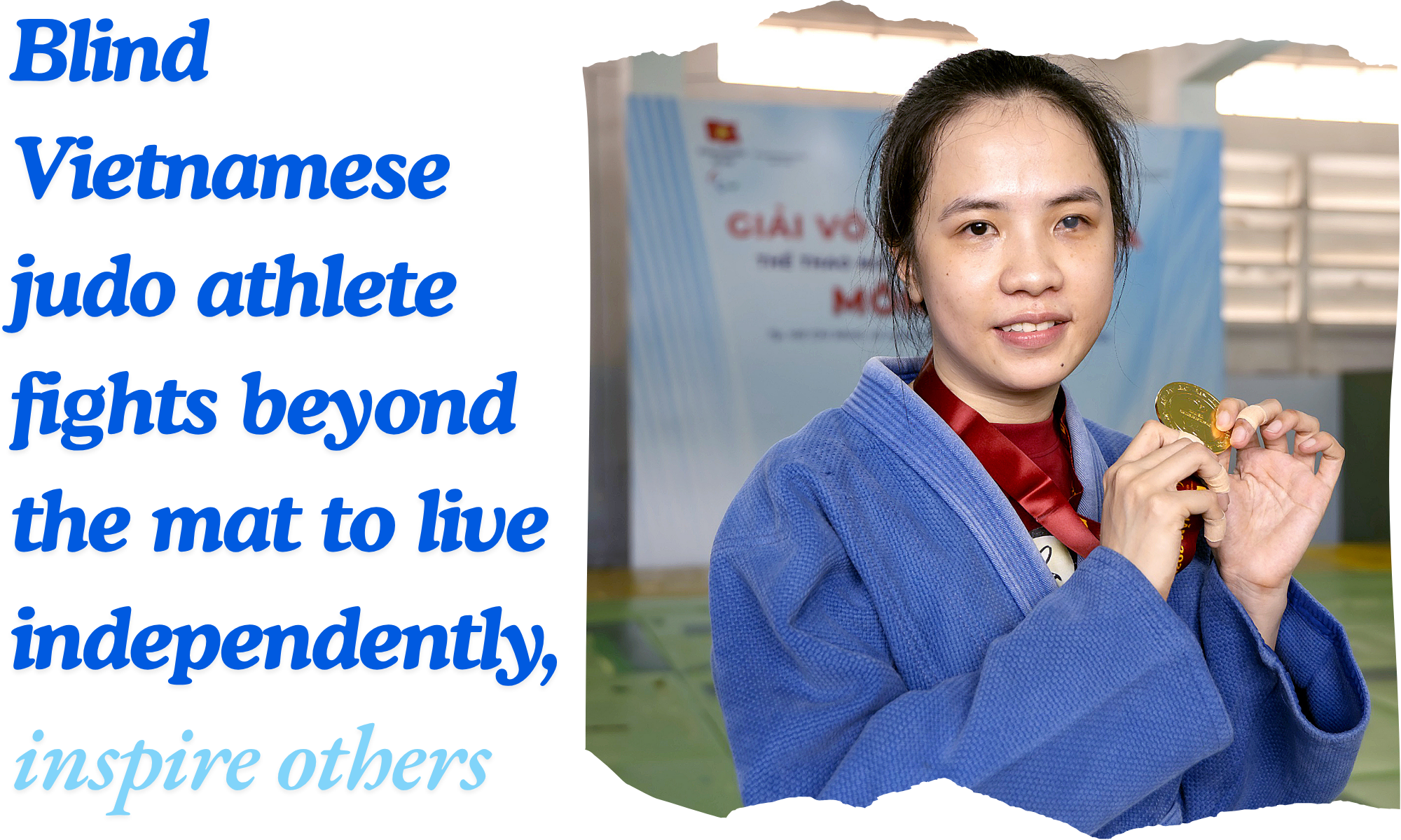 Blind Vietnamese judo athlete fights beyond the mat to live independently, inspire others