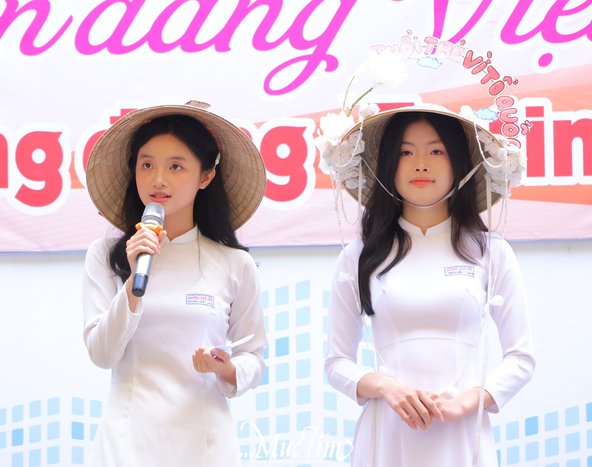 Nét duyên dáng của nữ sinh Trường THPT Dương Văn Thì trong tà áo dài trắng tinh khôi - Ảnh 9.