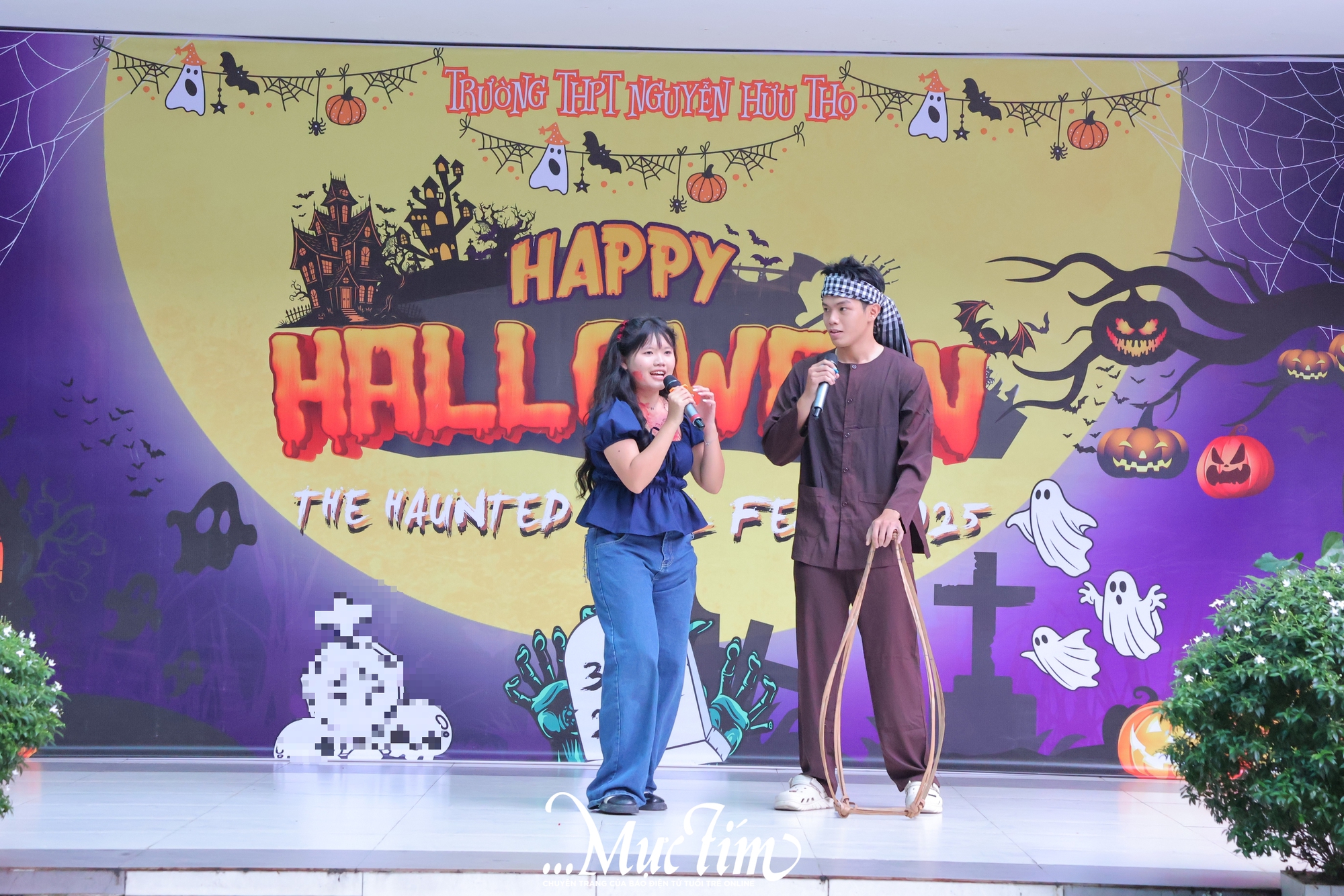 Đêm Halloween độc đáo của học trò Trường THPT Nguyễn Hữu Thọ- Ảnh 5.