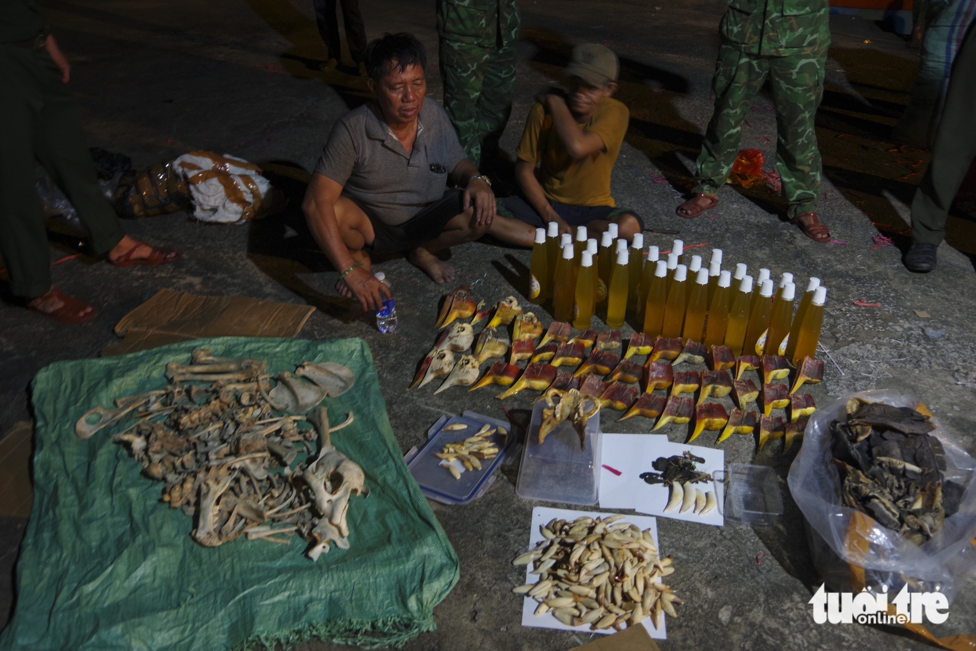Vĩnh Long phát hiện 7 tấn vảy tê tê, da trăn, xương động vật tuồn về Việt Nam - Ảnh 2.
