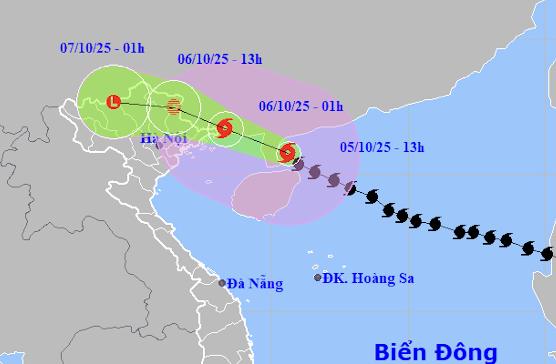 Hoàn lưu bão Matmo rộng, gió mạnh có thể kéo dài từ đêm nay đến trưa mai - Ảnh 1.