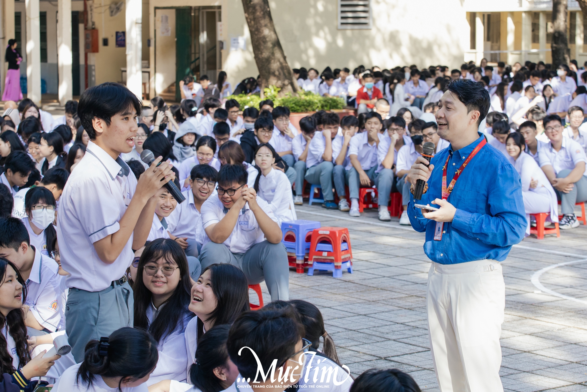 Hoa hậu Lê Âu Ngân Anh truyền cảm hứng tự tin tỏa sáng cho teen Trường THPT Hùng Vương- Ảnh 7.