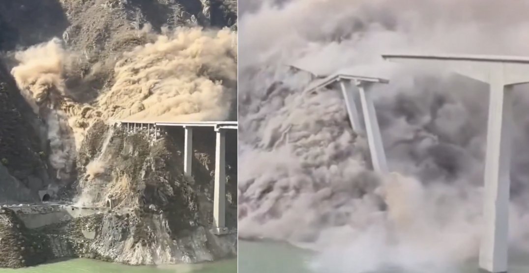 Sập cây cầu lớn ở Trung Quốc chỉ sau vài tháng khánh thành - Ảnh 1.