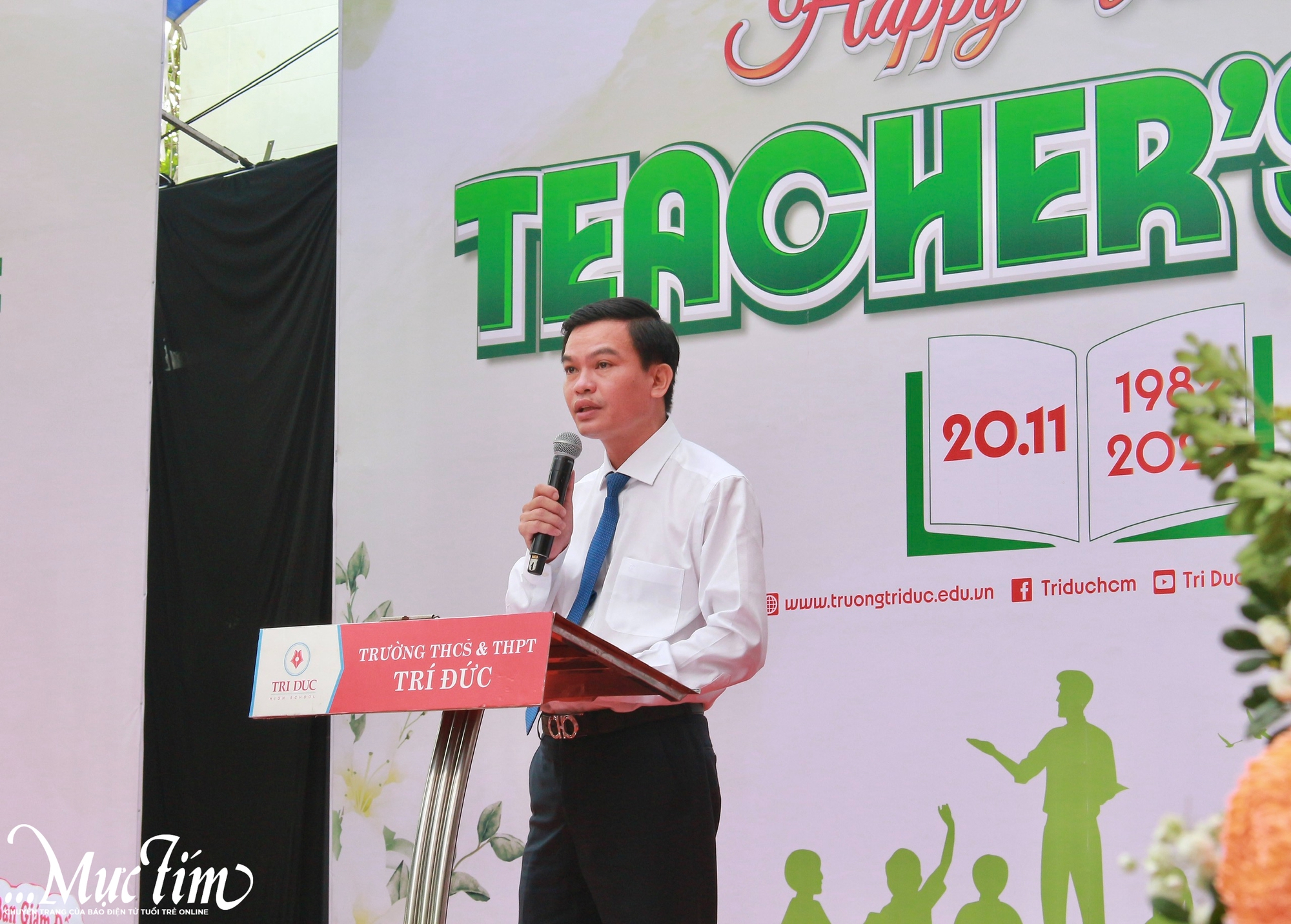 Bất ngờ với tiết mục từ thầy trò Trường THCS-THPT Trí Đức trong ngày 20-11 - Ảnh 3.