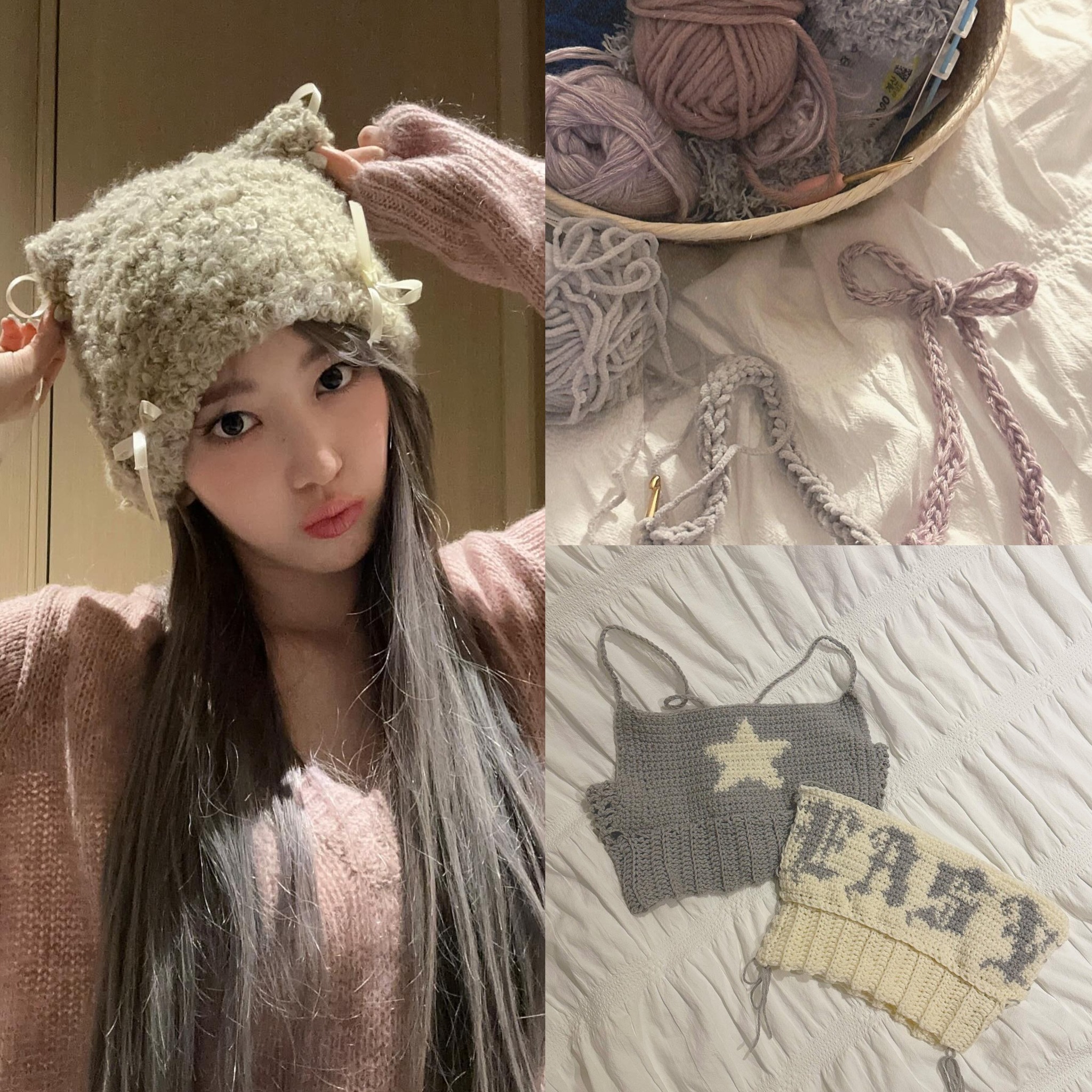 Sakura (LE SSERAFIM) khoe tài đan móc len, fan đổ xô học theo - Ảnh 3.