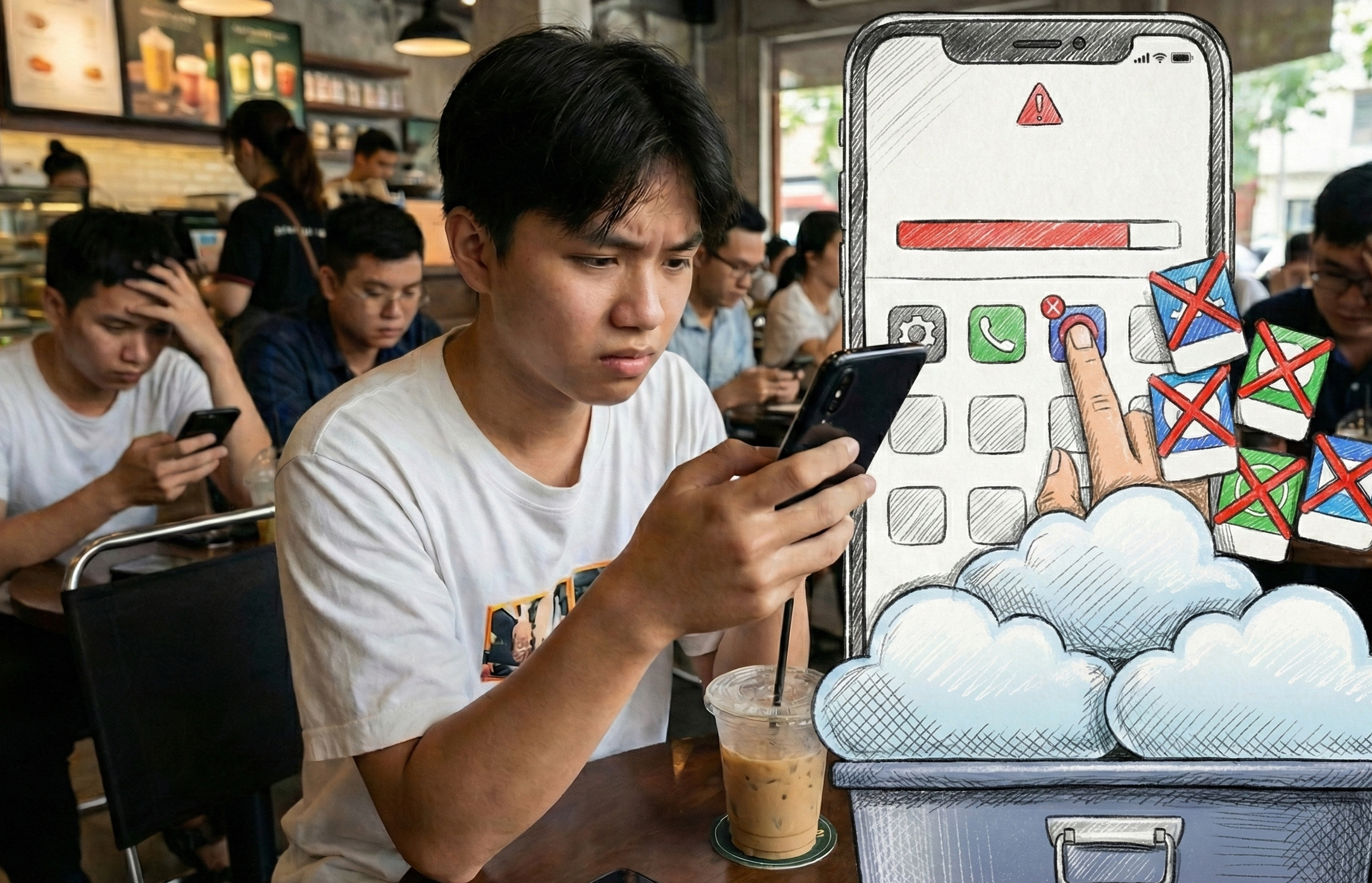Đua nhau gỡ app vì… thiếu dung lượng: Tại sao điện thoại 'hết bộ nhớ' dù không tải thêm gì? - Ảnh 1.